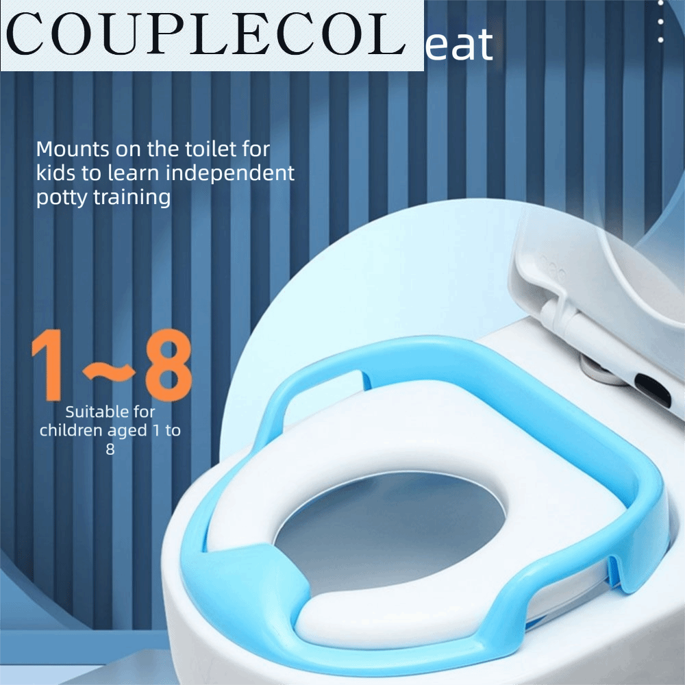 COUPLECOL เบาะนุ่ม ที่นั่งชักโครกสำหรับเด็ก กันลื่น มั่นคง เบาะรองนั่งสำหรับเก้าอี้ พกพาได้ ที่จับ เบาะรองปัสสาวะสำหรับเด็ก การใช้งานห้องน้ำ ราคา 238 บาท*ส่งฟรี