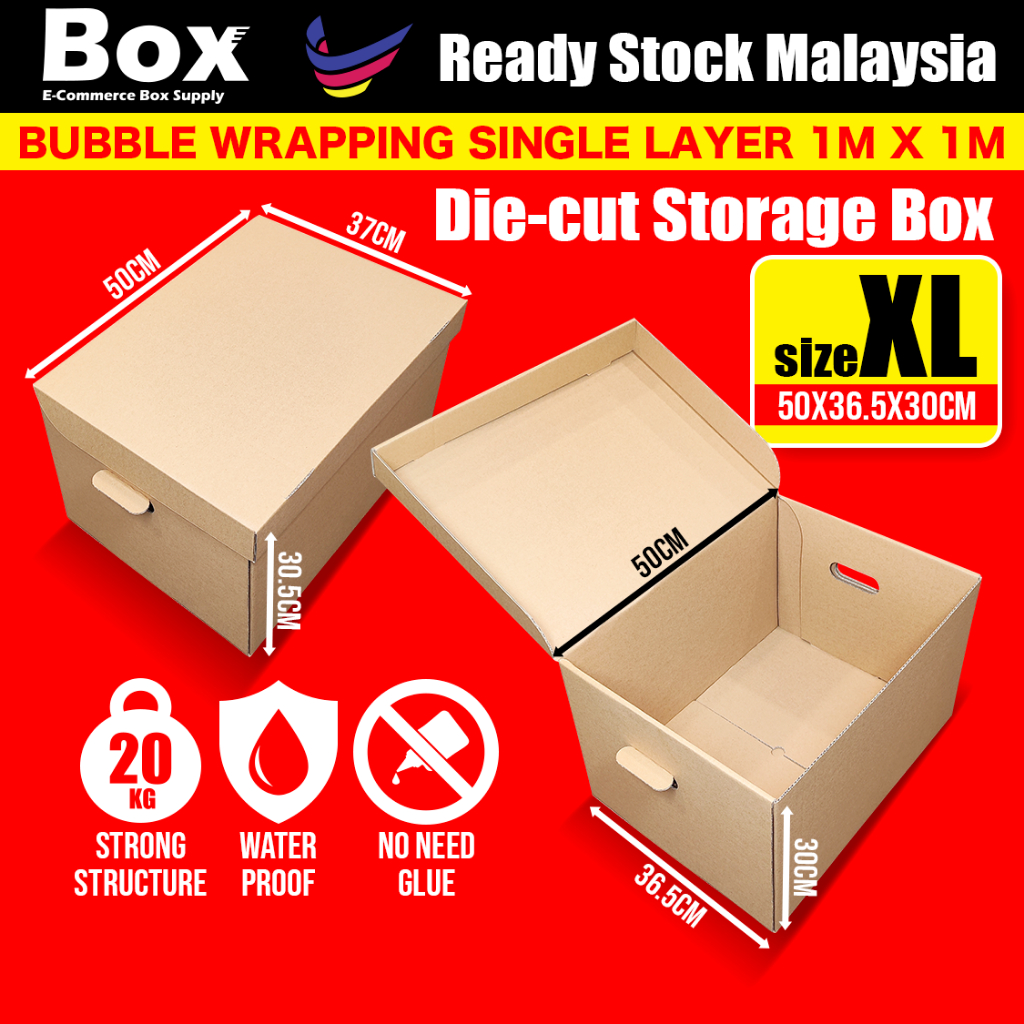 Kotak Simpanan Dokumen Document Storage Box File Box Moving Box Office Box Home Storage Box Kraft