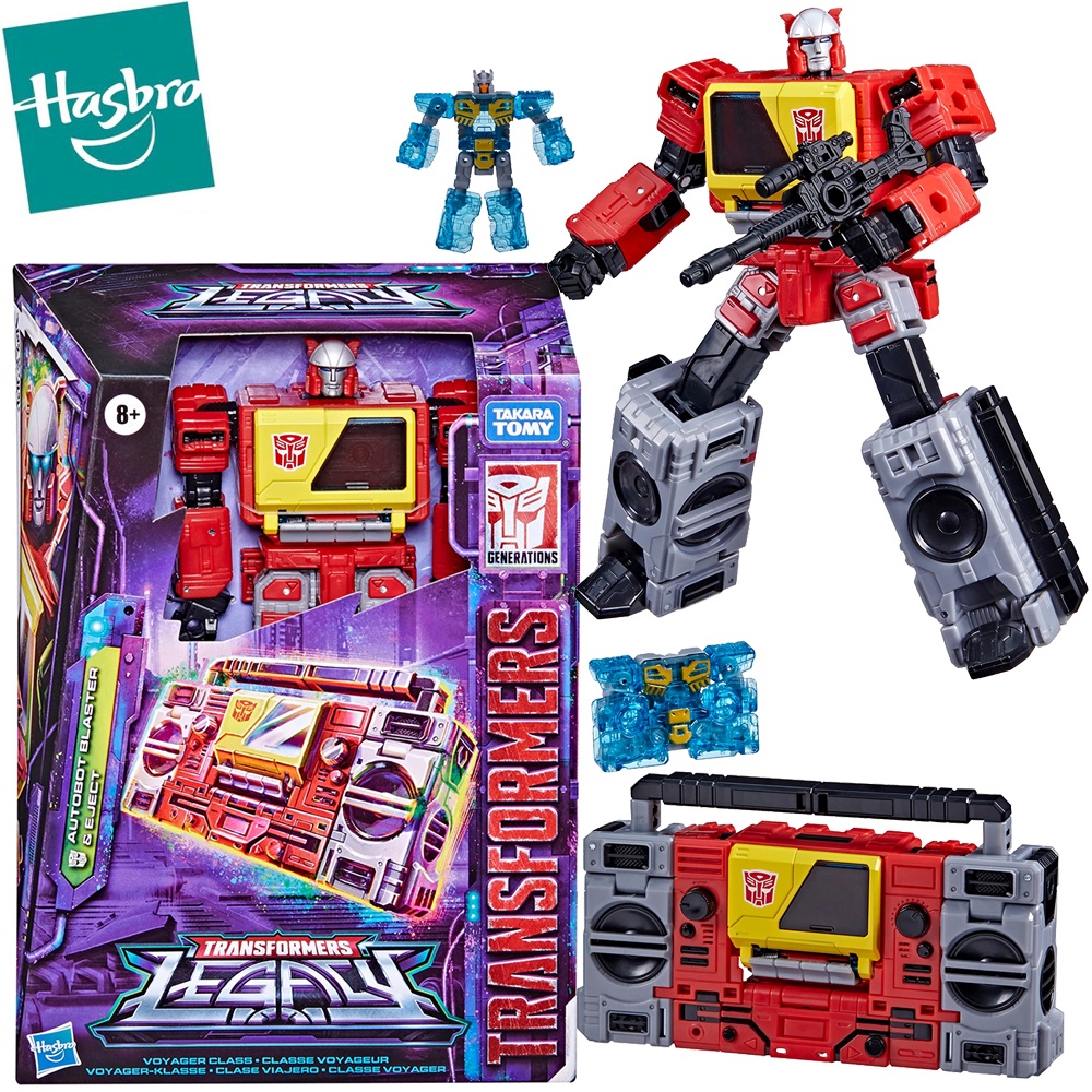 โมเดลฟิกเกอร์ อาร์ตทอย กล่องสุ่มของสะสม barang kualiti Hasbro Transformers Generations Legacy Autobot Blaster Eject Voyager Class Action Figure Collectible Model Toys hadiah