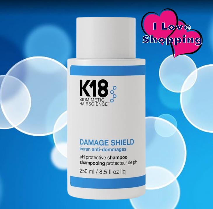 K18 Damage Shield Protective Shampoo 250 ml Shampoo Reduces Frizz, Increases Shine, and Strengthens Hair. ราคา 1,400 บาท*ส่งฟรี