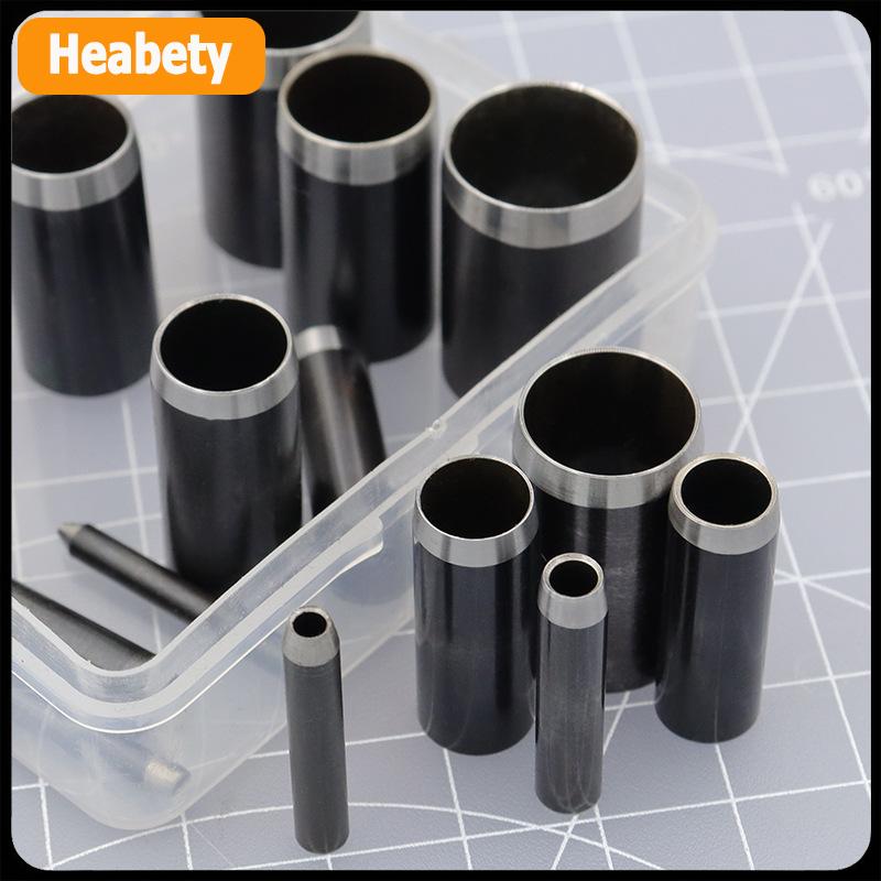 【2-3 ngày giao hàng】 15 kích cỡ lỗ tròn Punch(1-15mm), Hollow Punch Cutter công cụ thiết lập với trường hợp lưu trữ, da lỗ Punch, Da Craft Die Cutter