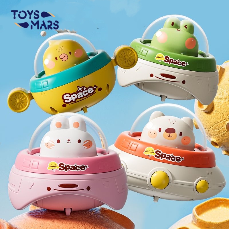 Toysmars đồ chơi trẻ em Báo Chí xe kéo ngược thỏ Hoạt Hình Vịt ếch gấu UFO Đồ chơi xe hơi quán tính Xe đồ chơi giáo dục em bé Đồ chơi trẻ em cho trẻ em