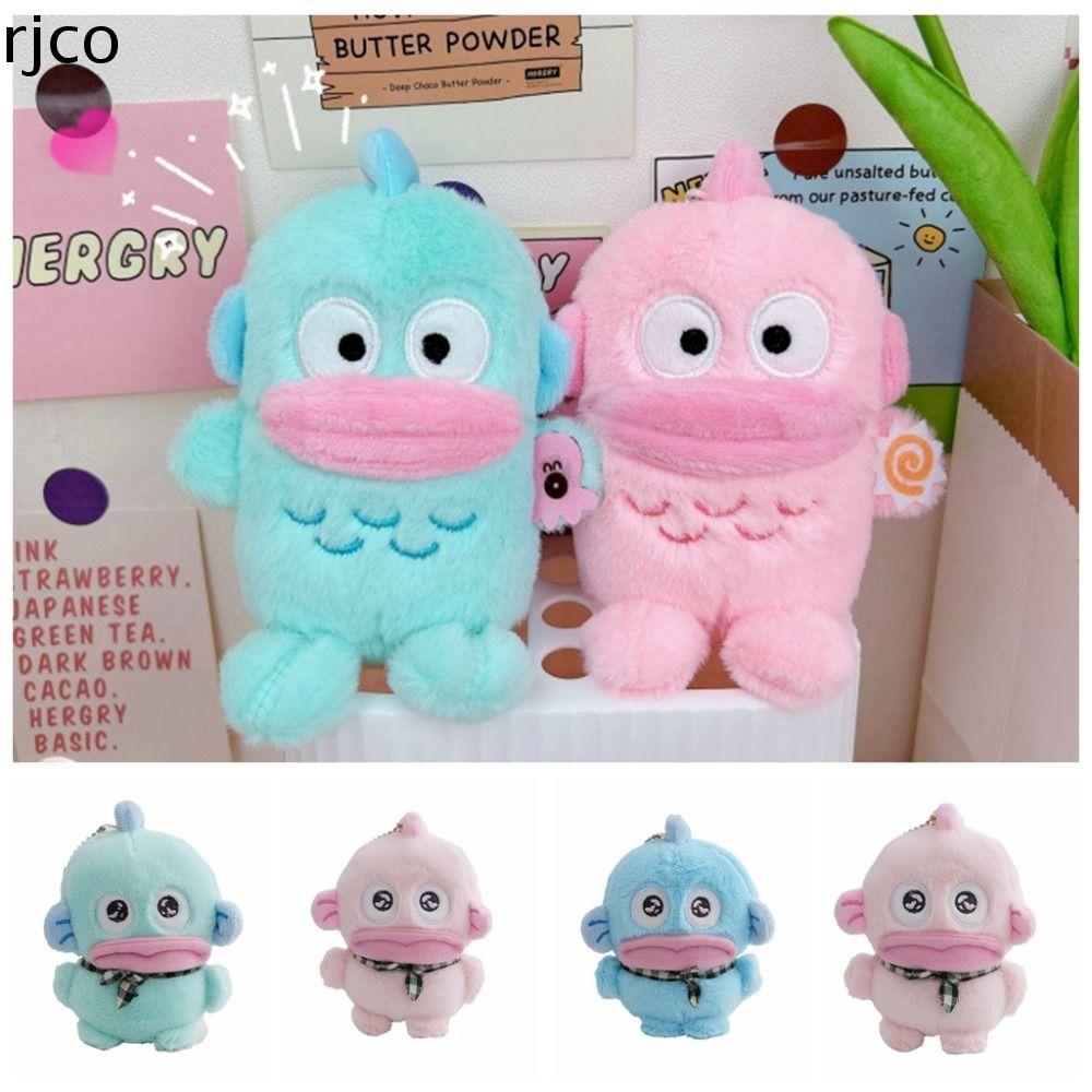 RICO dây chuyền dây chuyền Búp Bê Cá hề bằng vải nhung lông Với năm sao Hunton Móc khóa vải nhung lông hình cá Joker Móc chìa khóa Dễ thương Móc khóa hình cá xấu xí hanton Đồ chơi trẻ em