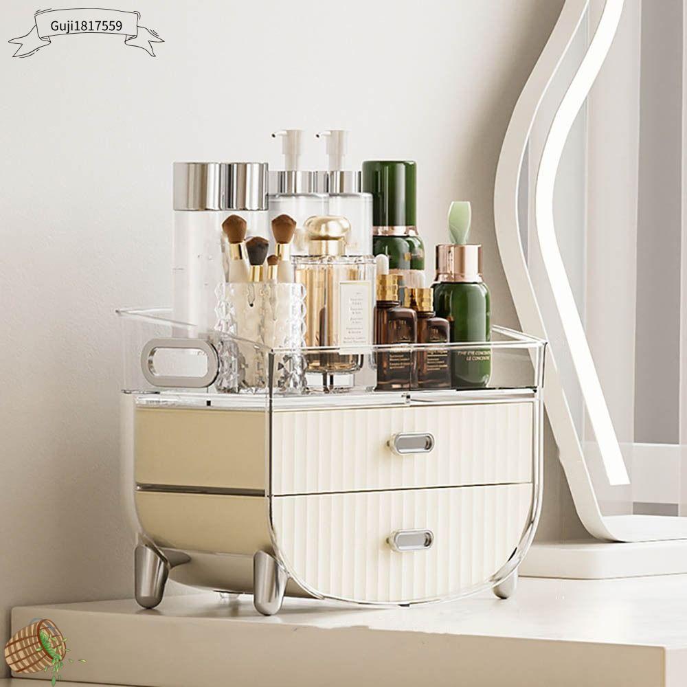 GUJI1817559 Sức chứa lớn Hộp đựng mỹ phẩm Không thấm nước Trong suốt Giá đựng son môi Loại ngăn Túi đựng đồ trang điểm Phòng tắm