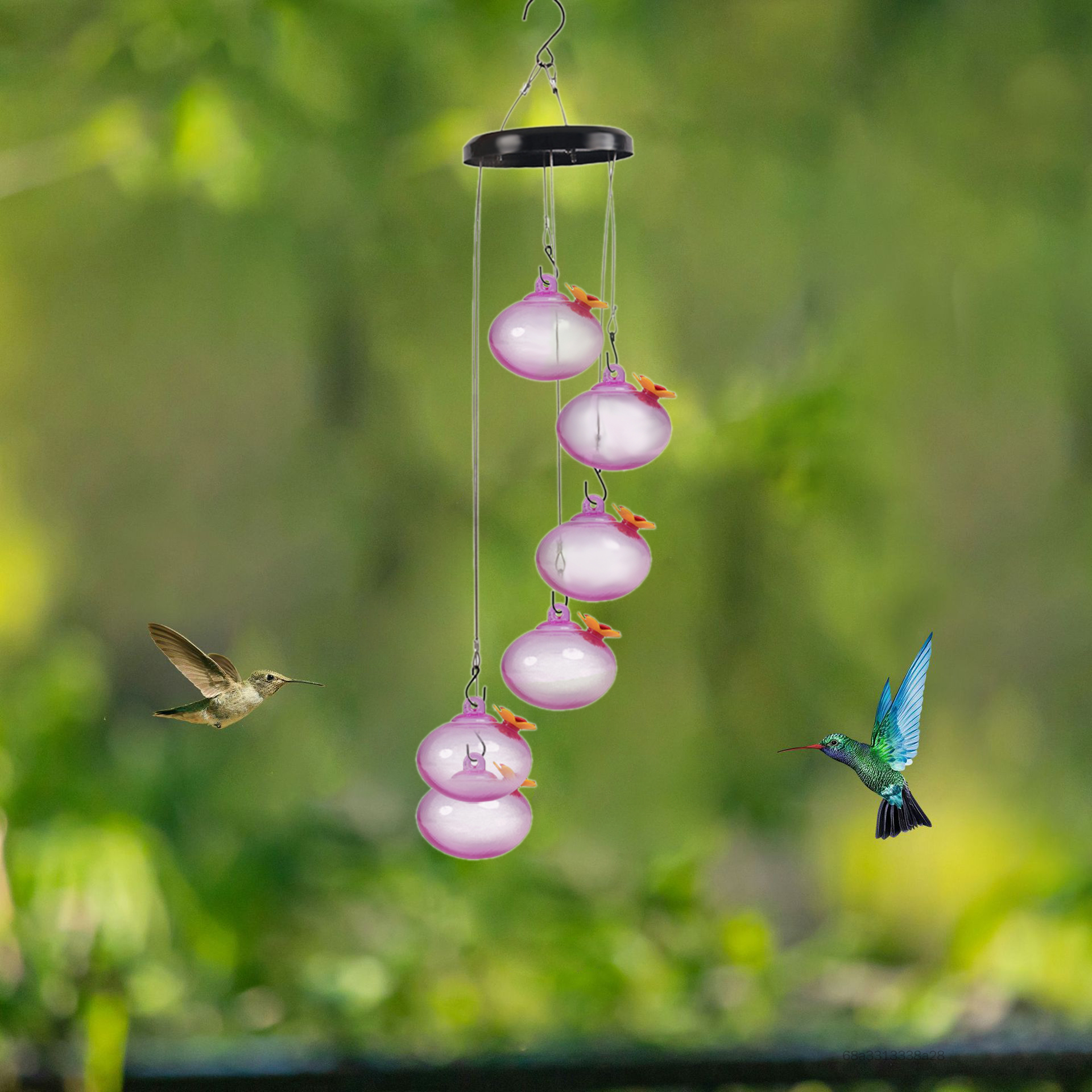 Gió Chime Hummingbird Water Feater Wind Chime Shape Hummingbird Water Studenter thích hợp cho sân trong và boong sto-vn - 6