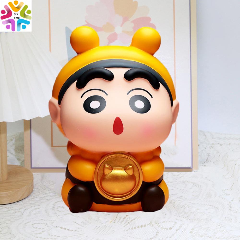 TSEVD Cos Bee Heo đất Shin-Chan bút chì màu Bể tiết kiệm Mô hình nhân vật Hộp đựng bút chì Shin chan