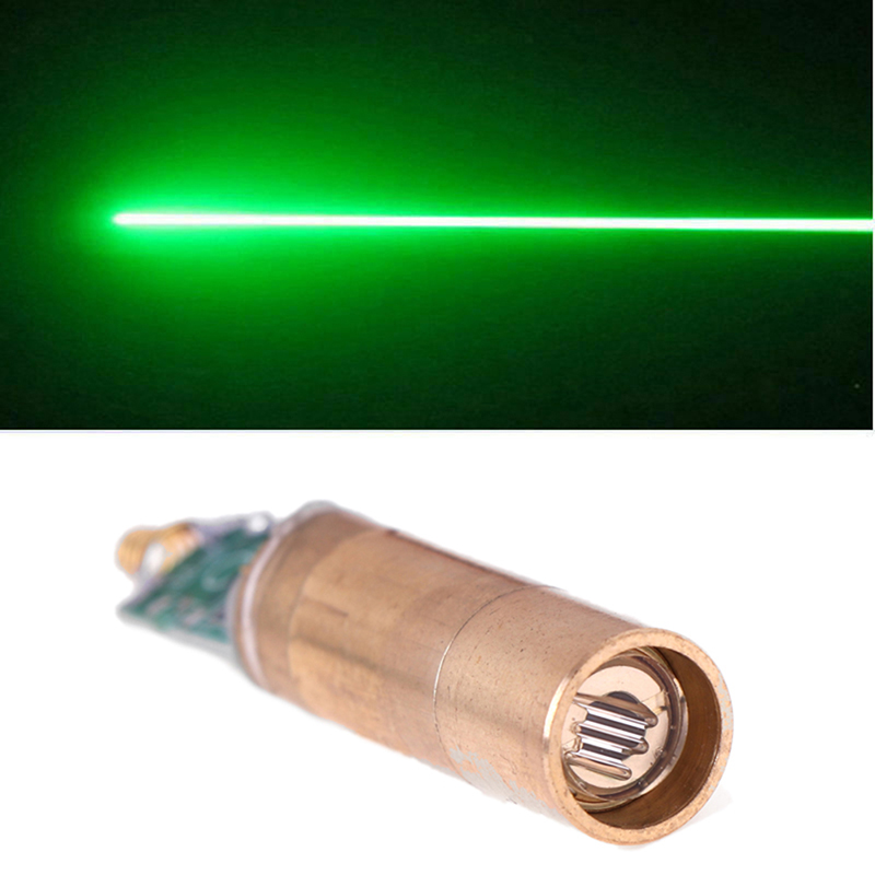 huwobei3792797 532nm 30 ~ 50mW màu xanh lá cây tại chỗ Laser mô-đun laser diode ánh sáng miễn phí điều khiển