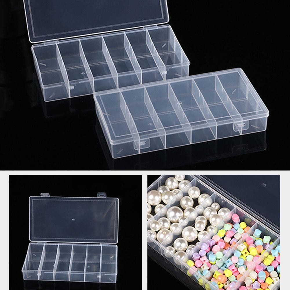 Jewelry Storage Box Rectangle 6 Grid Fruit Fork Storage Box Box Storage Plastic X6U8