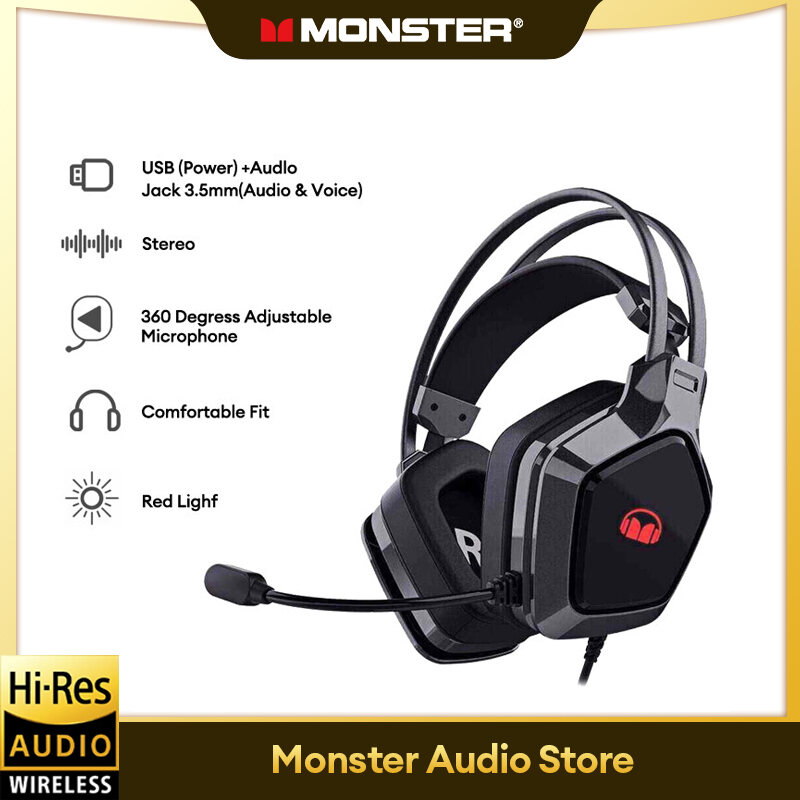 Original MONSTER Airmars N1 Gaming Headphone Headset with Micheadphones Music headphones earphone