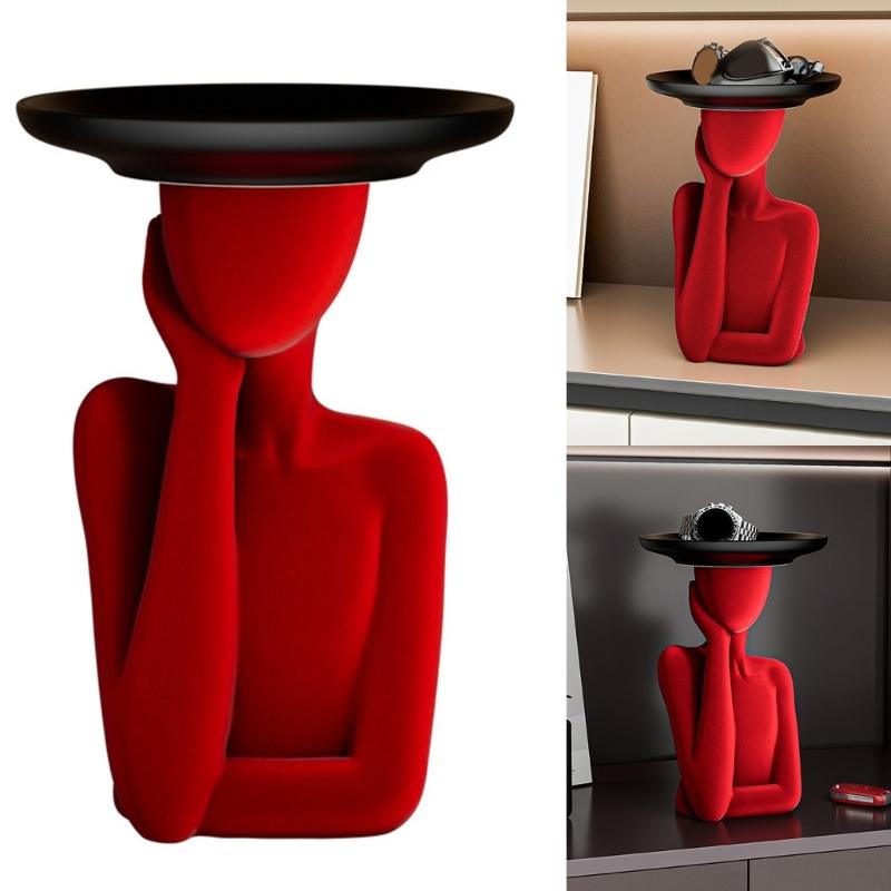 Nhựa Nghệ Thuật Lady Figurine Nhập Bảng Decors Đa Chức Năng Lưu Trữ Món Ăn Cho phụ kiện chìa khóa Nhà Tổ Chức
