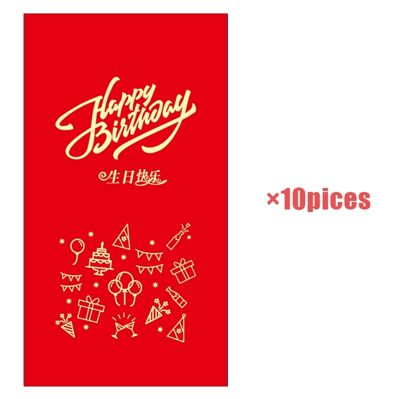 [IN SG STOCK]2026 Happy Birthday Red Packet HongBao AngPao Cash Envelope Chinese Birthday Gift Singapore Ready Stock