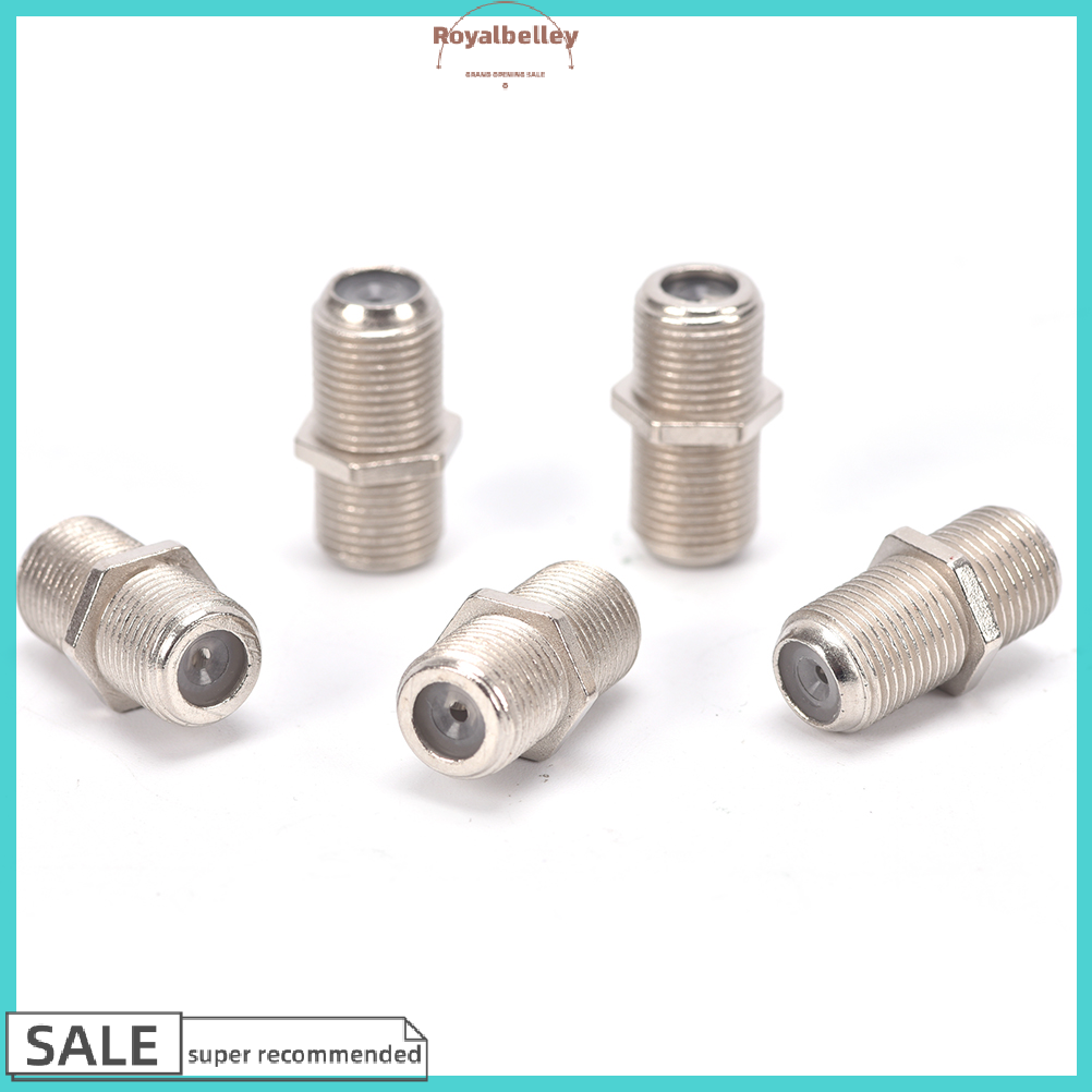 【Royalbelley】 bán chạy 10 gói đầu nối bộ chuyển đổi khớp nối loại F cáp đồng trục nữ F f Jack RG6