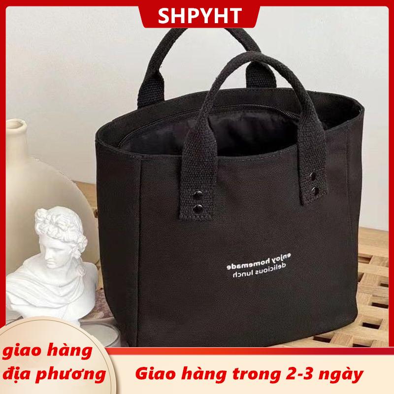 [COD] SHPYHT Giao hàng địa phương Của phụ nữ vải túi xách rắn màu sắc của phụ nữ thường công suất lớn Túi du lịch
