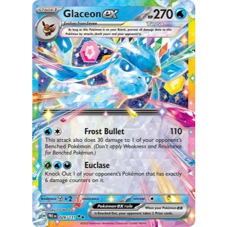 Thẻ bài Pokémon Eevee EX Scarlet & Violet: Prismatic Evolutions Singles (Bản Eng)