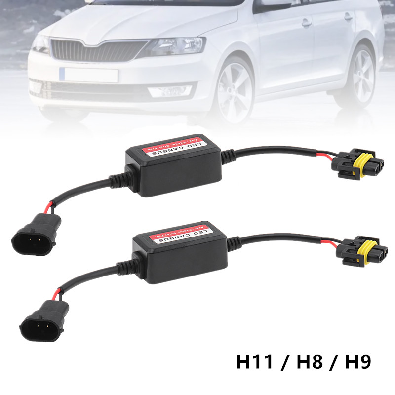 2 cái đèn pha LED xe hơi CANBUS giải mã H1 H4 H7 H8 H11 điện trở chống nhấp nháy cảnh báo bộ chuyển đổi bộ giải mã không lỗi H13/H16/9005/9006/T20