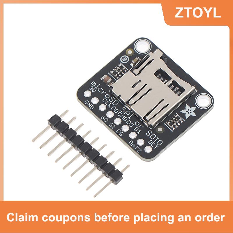 【ZTOYL】 4682 adafruit Micro SD SPI hoặc SDIO thẻ Breakout moudle nhánh Hội Đồng Quản Trị 3V chỉ Giá 64,810 Đồng*Miễn phí vận chuyển