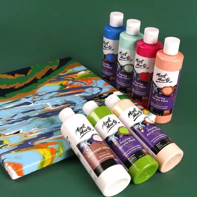 240ML Mont Marte Pouring Acrylic Paint Fluid Acrylic Paint Art Supplies
