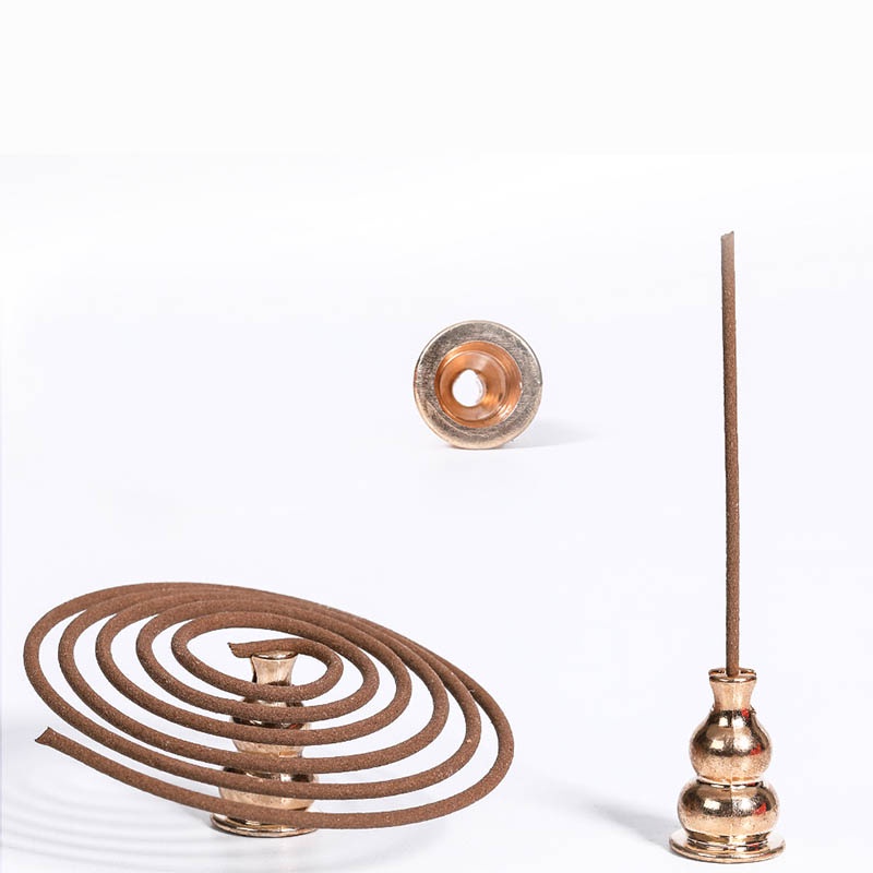 1Pc Copper Incense Stick Holder Multipurpose Incence Burner Alloy Gourd Incense Sticks Mini Incense Base 葫芦香插 合金实心葫芦香架 香炉 盘香 线香 香插 迷你香座
