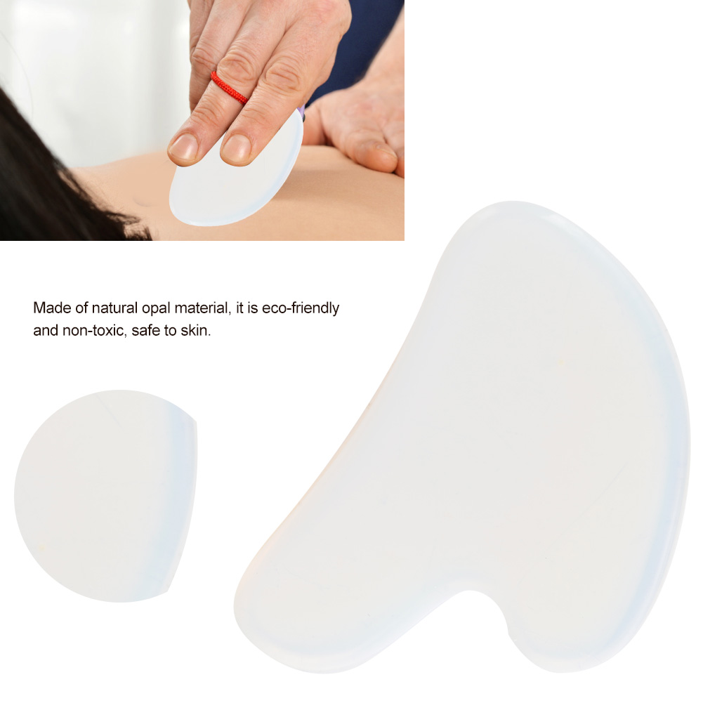 Tấm Đá Opal Tự Nhiên Cạo Cơ Thể Guasha Board Máy Mát Xa Mặt Dụng Cụ Chăm Sóc Sức Khỏe Nâng Da Thư Giãn Cơ Giảm Căng Thẳng