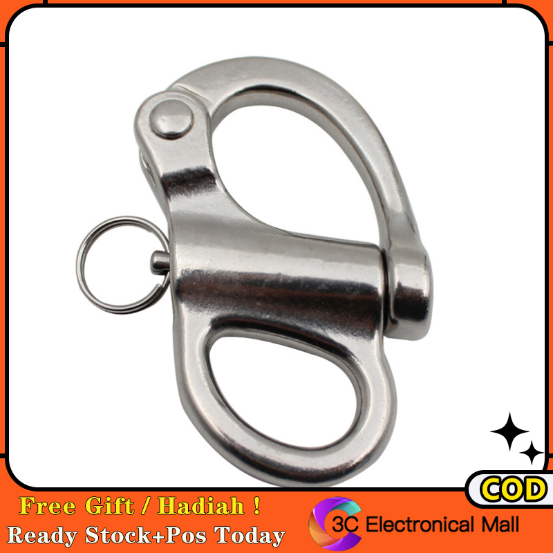 Swivel Eye Snap Shackle Stainless Steel Quick Release Rigging Sailing