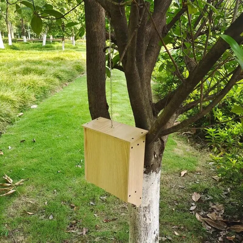 【Special offer】 Large Outdoor Bat Houses Large Heavy Bat Box Weatherproof Screwed Untreated Bat House Shelter For Garden Window Home Decoration