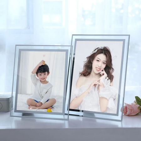 A4 Crystal Glass Photo Frame - Stylish Desktop Display