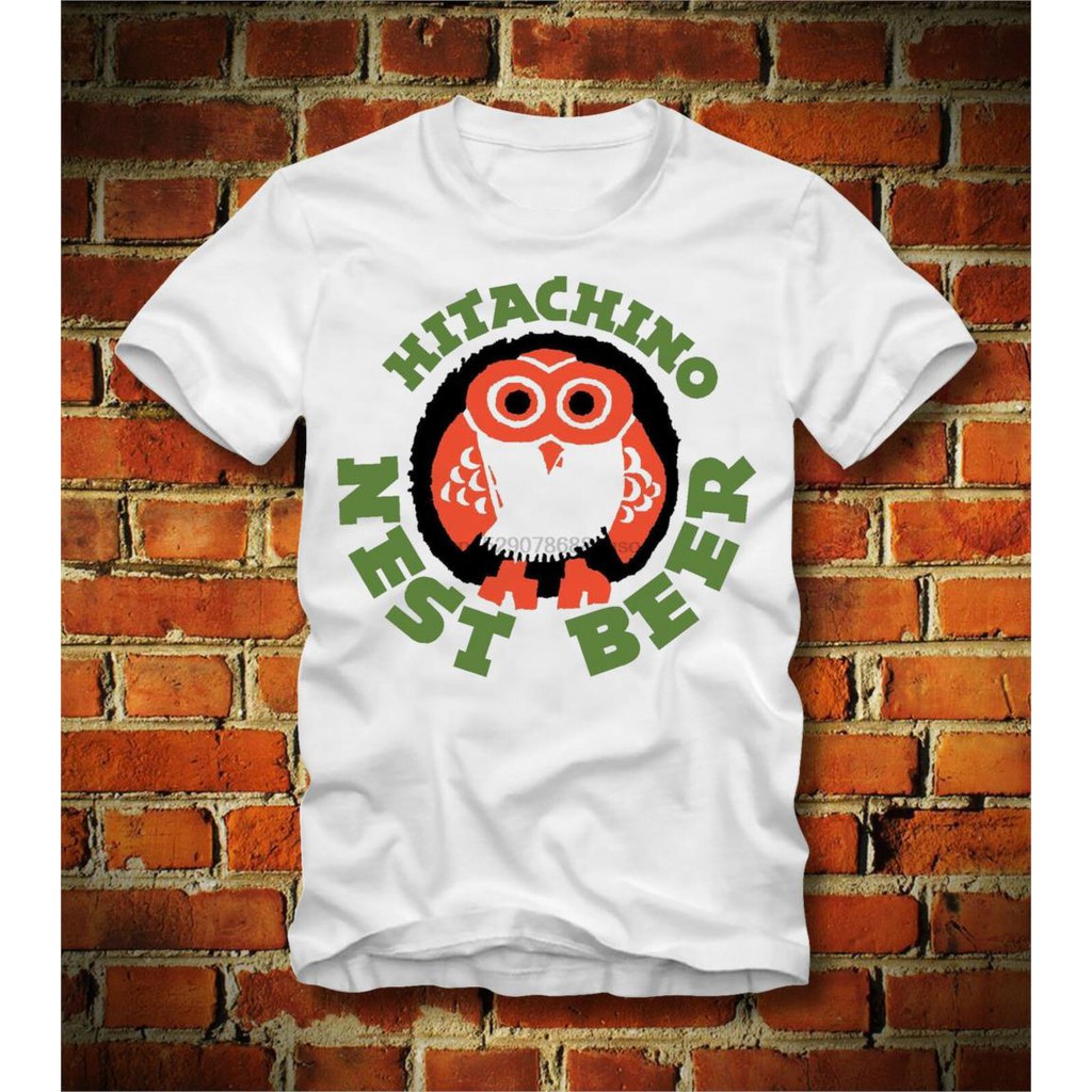 Áo thun hitachino Nest bia Nhật Bản bier retro cổ điển Sapporo asahicartoon