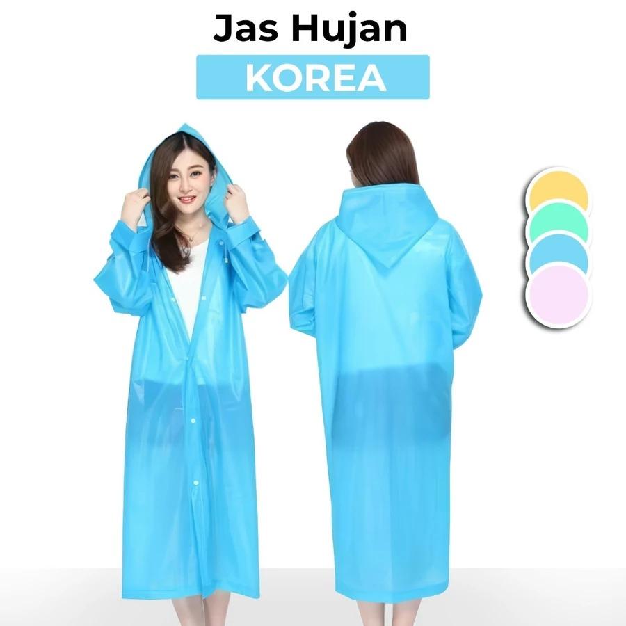 Jas Hujan Dewasa All Size Kerut Korean Style Material Waterproof Vinyl Ringan & Lentur - 80522 Harga 12,800 rupiah*Gratis Ongkir
