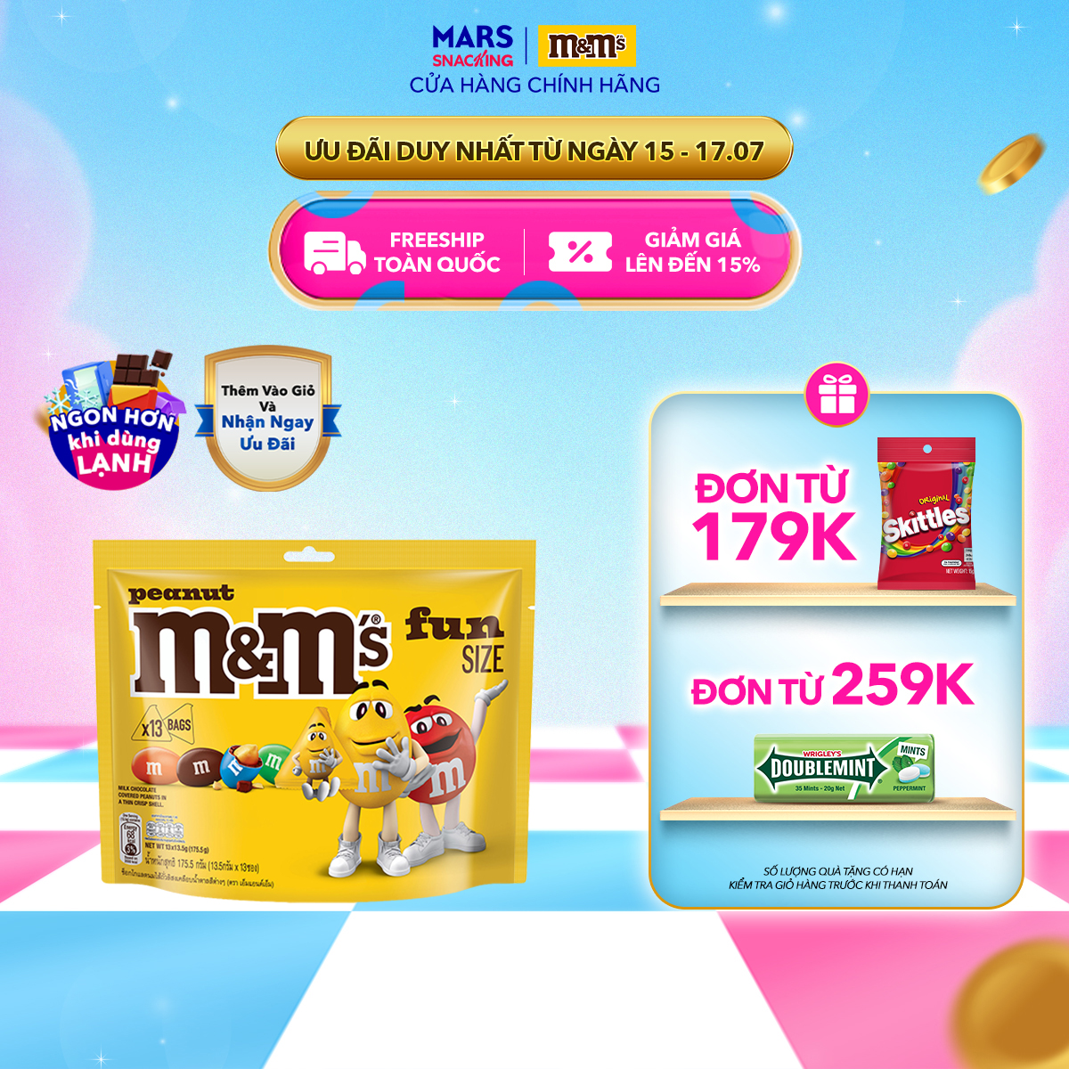 Kẹo Sôcôla đậu phộng M&M's 175.5g