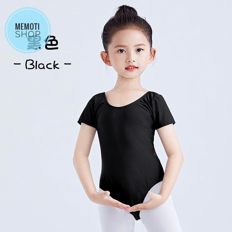 Áo tập múa thun basic tay ngắn đen
