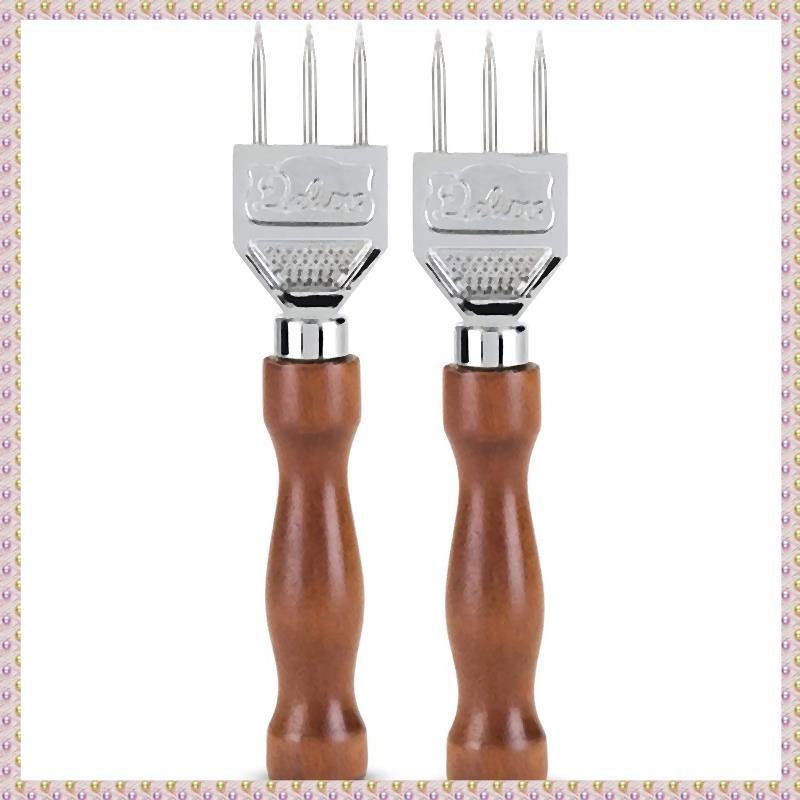 (ZCTP) 2X Ice Pick - Sturdy Ice with Solid Wood HandleThree Pronged Ice Crusher for Cocktail Bartend