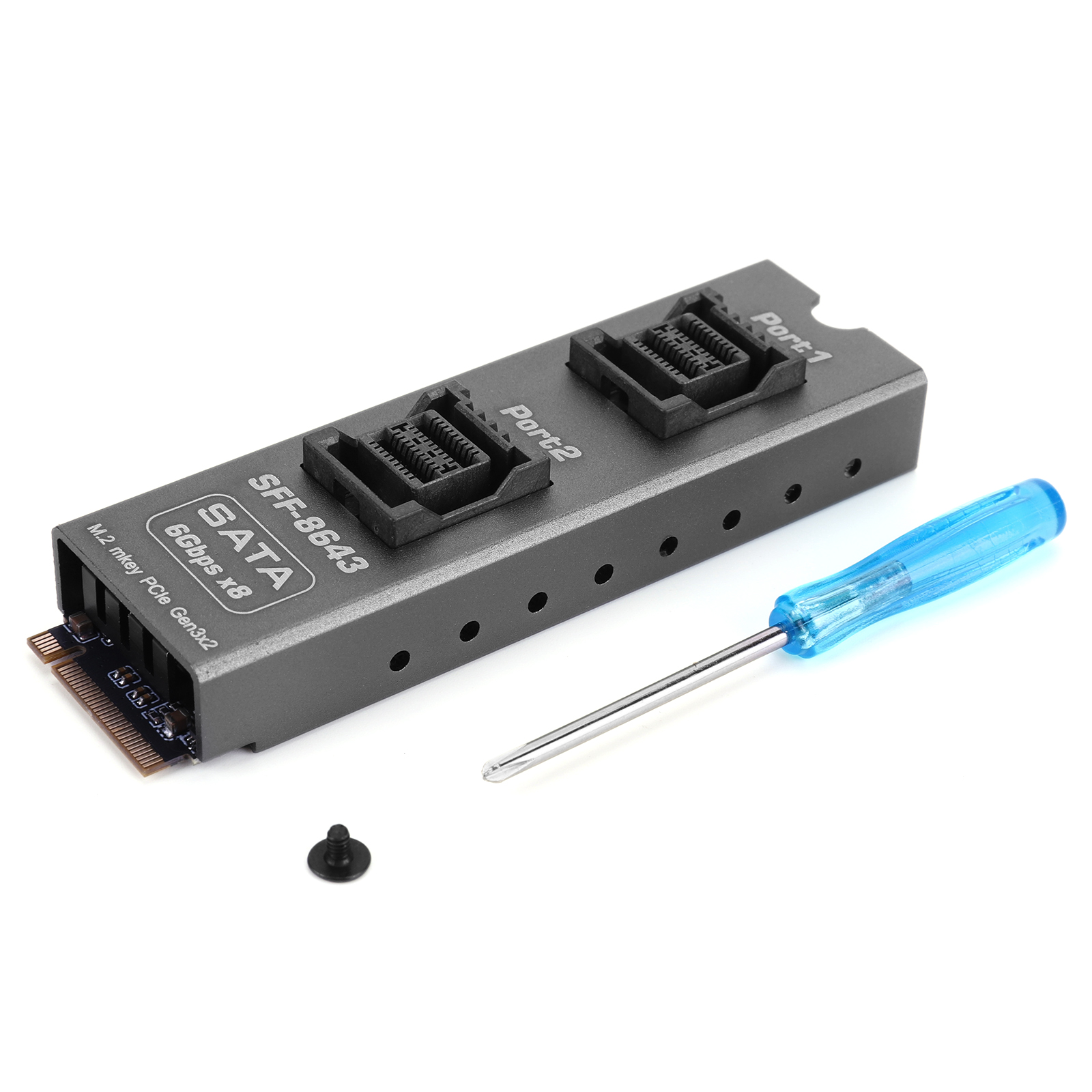 Premium M.2 M-Key to 2 Port SFF-8643 SATA Expansion Card for Desktop PC with 8 SATA Ports ราคา 1,231 บาท*ส่งฟรี
