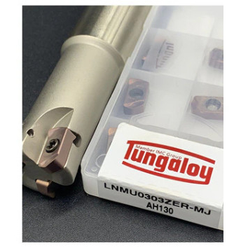 Cán dao phay tốc độ cao lnmu03. mảnh phay lnmu0303zer-mj ah130 tungaloy, mảnh phay deska phay thép, inox.