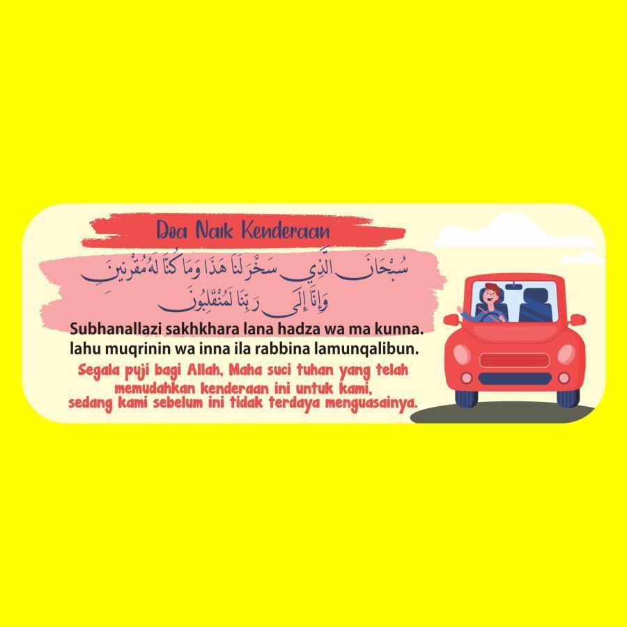 16pcs Sticker Doa Harian pelbagai doa | doa keluar tandas doa makan doa kenderaan doa ibu bapa