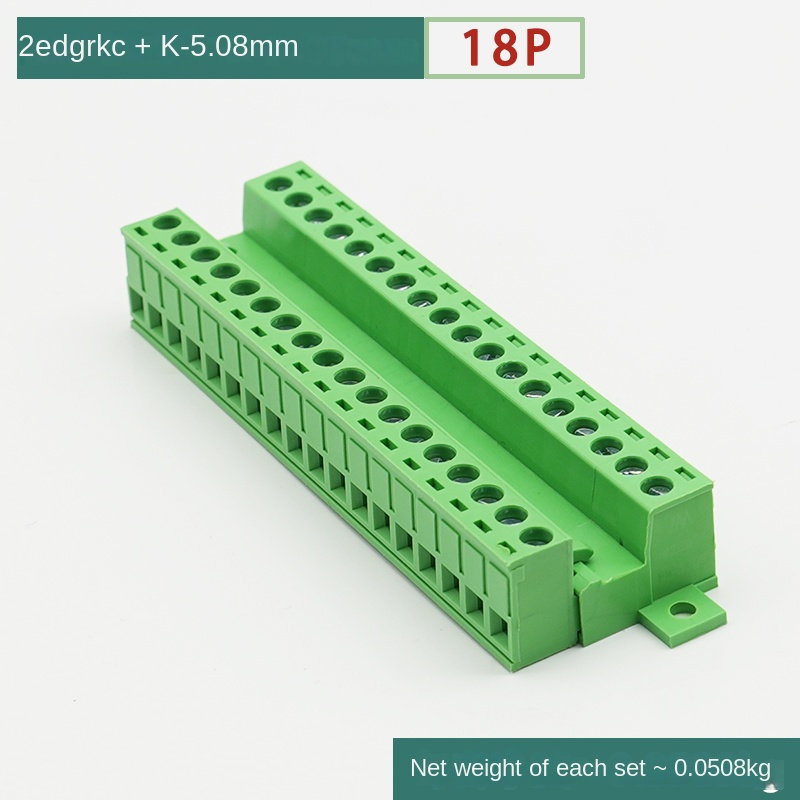 [2EDGRKC-5.08] Đầu Nối Dây Không Hàn 18P - Ổ Cắm Khóa Bảng Zhixing | 2-24P 5.08mm 300V 10A | Tự Động Hóa & Điện Tử