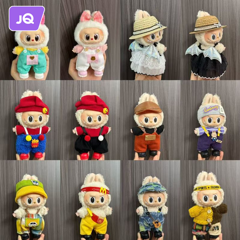  Joyncleon  Chỉ có quần áo  Bộ quần áo labubu rèm ô tô ragdoll 17cm Đầm thời trang Bộ đồ chơi Quà Tặng Búp bê dễ thương 