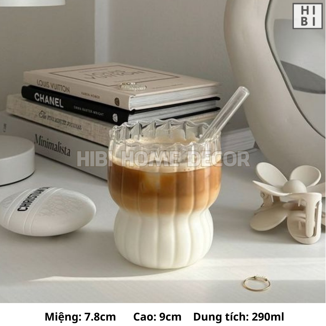 Heat-Resistant Thin Glass Cup – Elegant Aesthetic Coffee & Matcha Drinking Glass for Home Café Decoration – Hibi - 9
