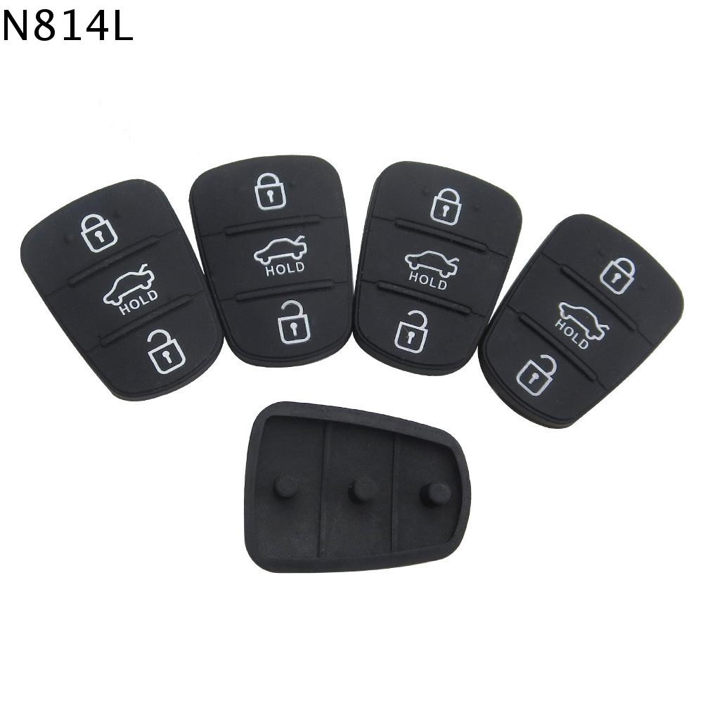 N814L Kia Rio Kia Sportage Phụ tùng ô tô cho Kia Chìa khóa lật ô tô Hộp đựng chìa khóa ô tô Đệm nút cao su 3 nút Vỏ chìa khóa ô tô từ xa Miếng đệm cao su