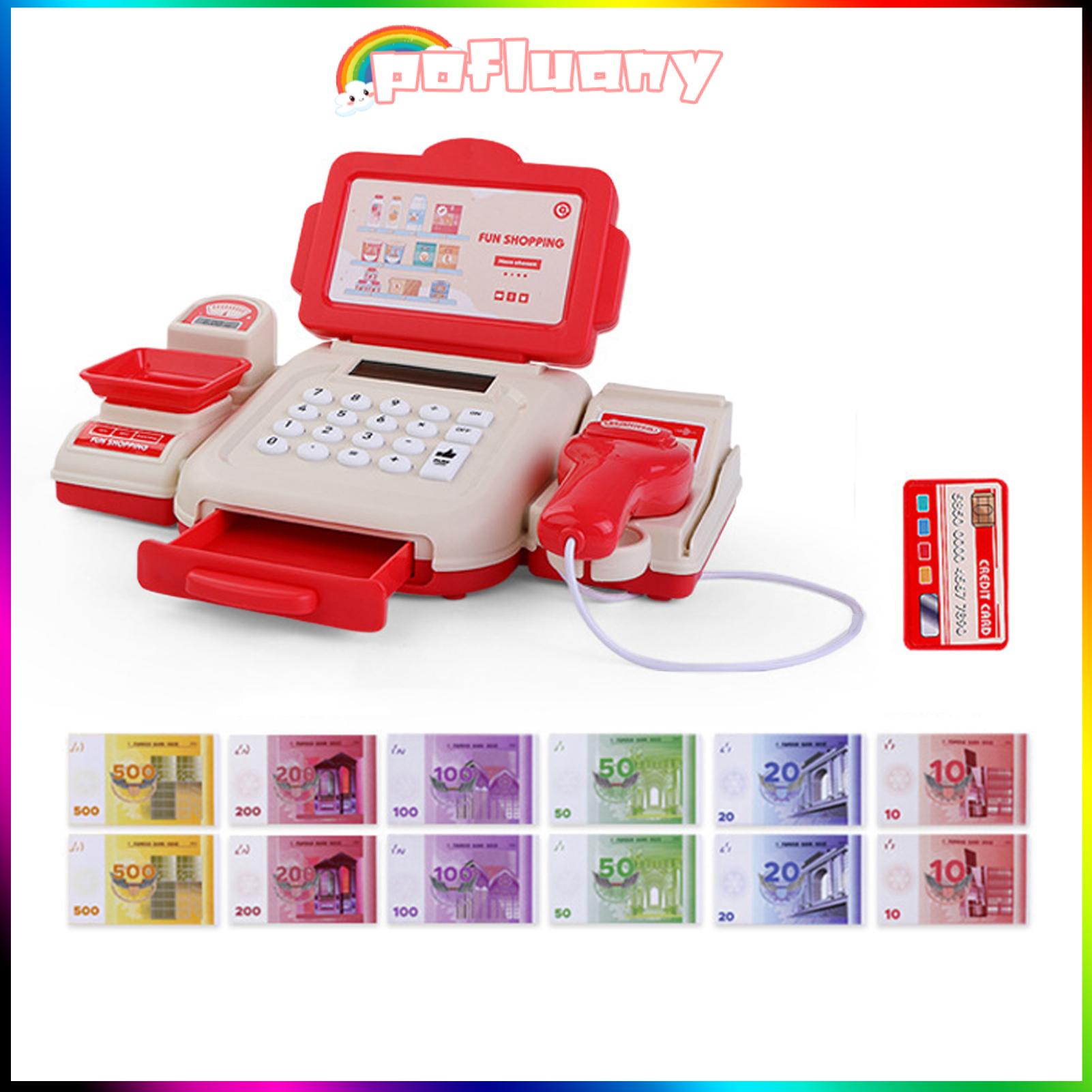 Toy Cash Register Kids Play Cash Register Educational Cash Register Toy Set with Scanner and Calculator – Interactive Role Play Shopping Toy for Kids Portable Learning Cashier Playset for Children ราคา 197 บาท*ส่งฟรี