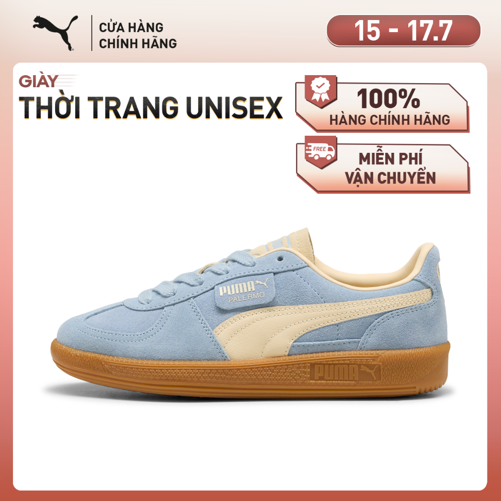 Giày Thời Trang PUMA Unisex Palermo Sea Illusion-Buttercream Màu Xanh