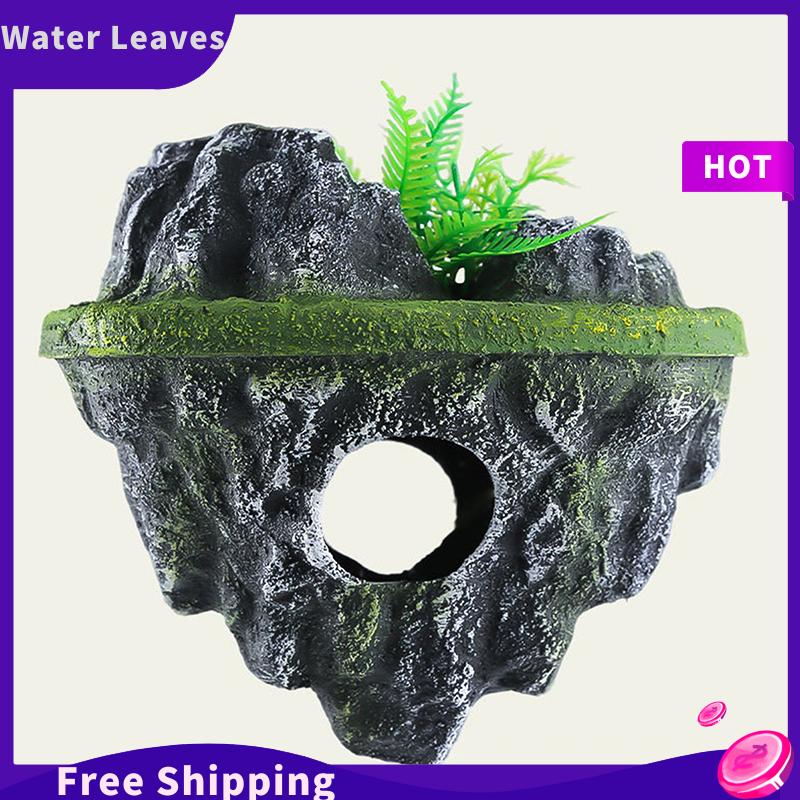 [Water]Hot Sale Freeshipping Treo đảo bể cá trang trí sáng tạo nổi đá mô phỏng nhà máy hang động đồ trang trí thủ công Phụ kiện hồ cá - 3