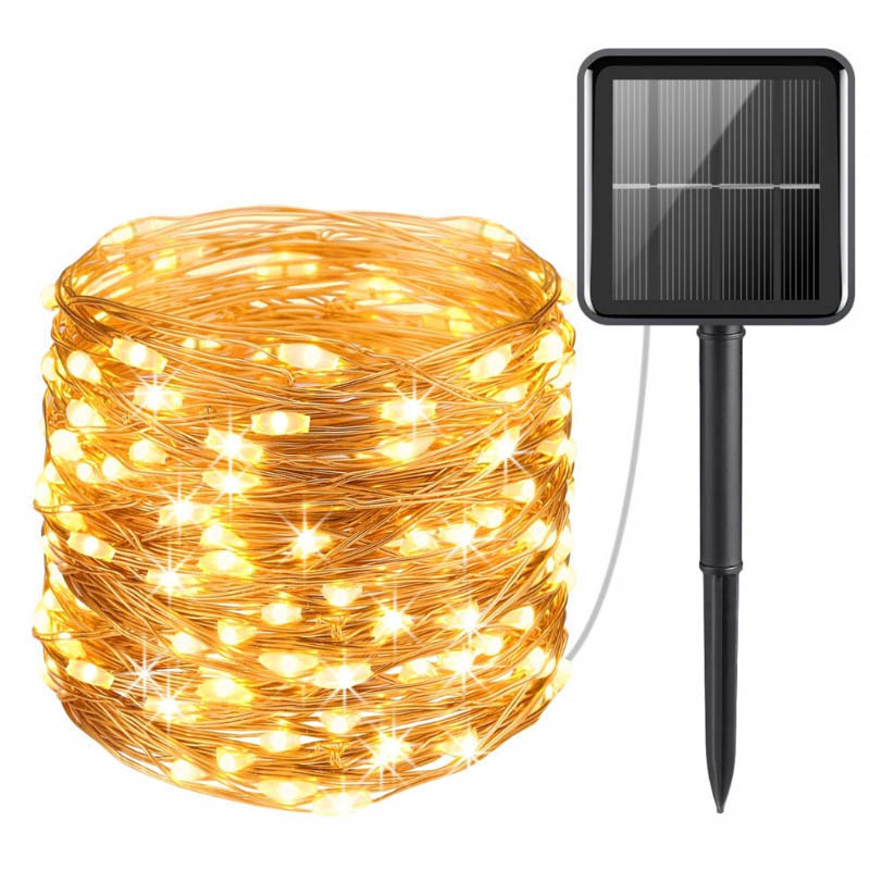 VIVOLILV【จัดส่งจากประเทศไทย】 LED ไฟโซล่าเซล ไฟกระพริบ โซล่าเซลล์ ไฟตกแต่ง ไฟงานฉลอง ไฟปีใหม่ ไฟประดับ ใช้พลังงานแสงอาทิตย์ ปุ่มกดหลายฟังชั่น