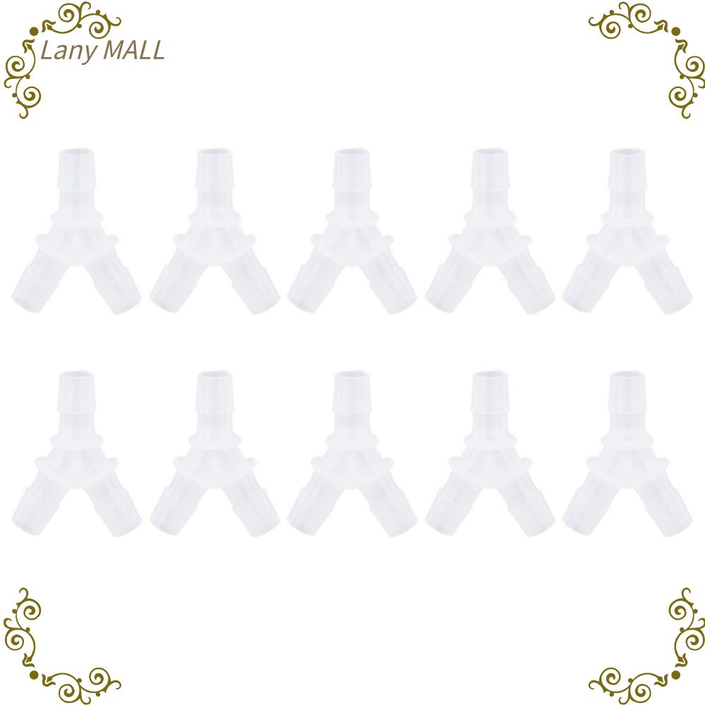 LANY MALL 10PCS Nhựa Phụ kiện ống mềm Nhiều kích cỡ Trong suốt Đầu nối loại Y Phụ kiện ống khí Hình chữ Y Đầu nối 3 chiều Bể cá