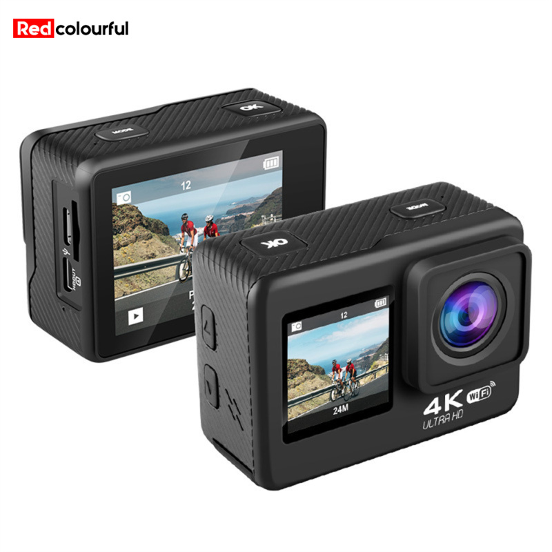 Redcolourful Q60AR Camera 4K 30FPS 24MP WiFi Action Camera 170 Wide Angle