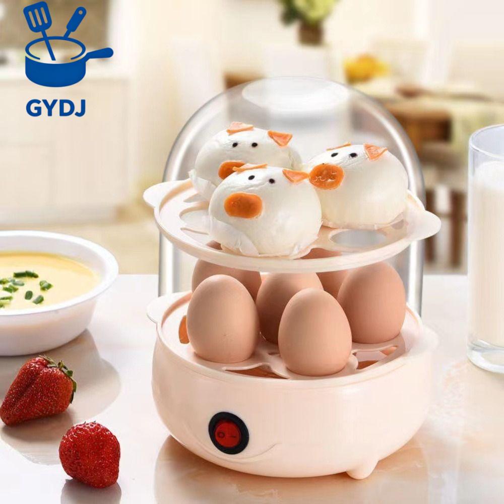 GYDJ MALL Đa chức năng Hấp Sữa Máy làm nóng trứng Nồi hấp thức ăn Nhà bếp Máy nấu ăn Nồi nấu trứng Nồi nấu trứng chạy điện Nồi hấp trứng