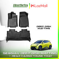 BYD Seagull 2024 to 2026 3D OEM Deep Dish Matting (LL) + Rear Cargo Trunk Tray (LL) Thailand Quality