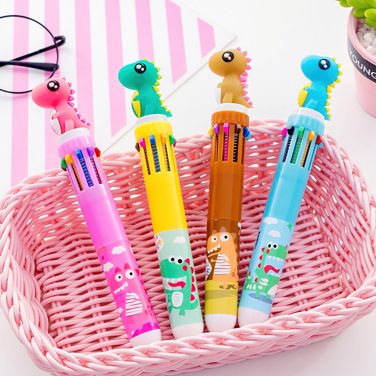 Bút bi 10 màu cực dễ thương, bút đánh dấu tiện dụng làm quà tặng văn phòng phẩm giá rẻ(0.5MM,15CM)