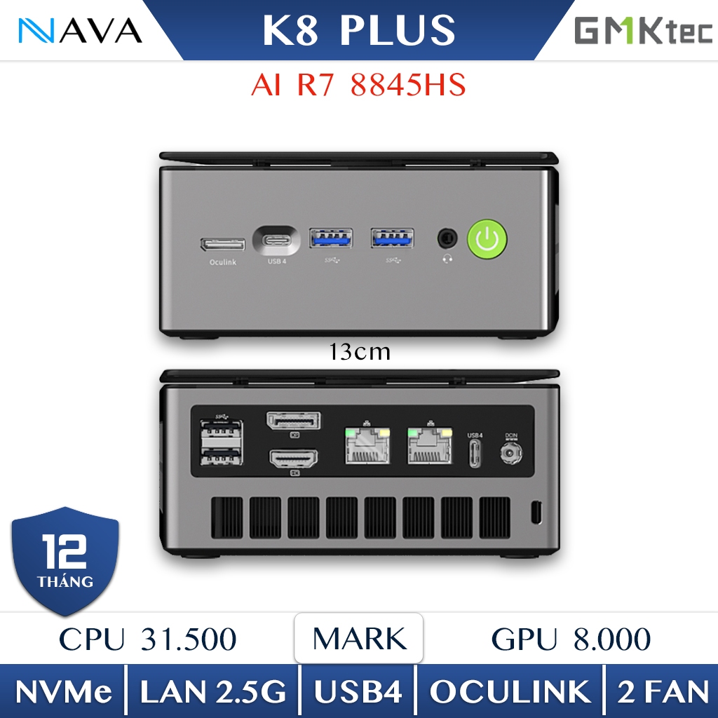 Mini PC GMKtec K8 Plus Oculink Ryzen 7 8845HS Nucbox GMK R7 7840HS DDR5 SSD 4 AMD Gaming eGPU