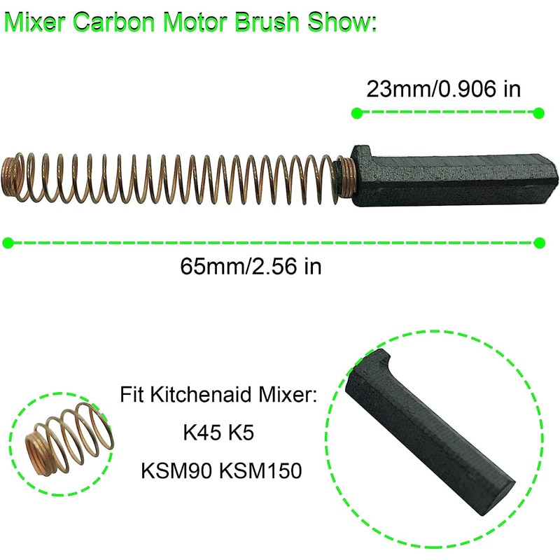 ‘【;】 4Pcs Kitchenaid Beater Motor Brush Spare Replacement Parts Kitchenaid Mixer Accessories For Kitchenaid Mixer Carbon Brush
