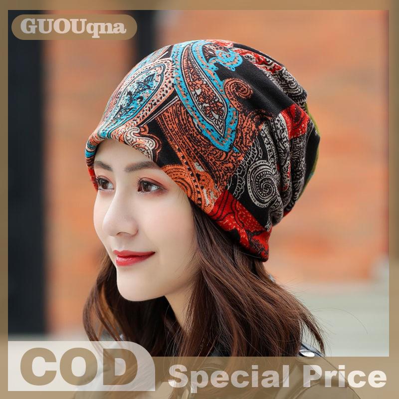  GUOUqna Mùa Đông Phụ Nữ Mũ Cap Turban Ống Bandana Headband Ngoài Trời Đầu Mặt Ấm Cổ Áo Mũ Nón Khăn Quàng 